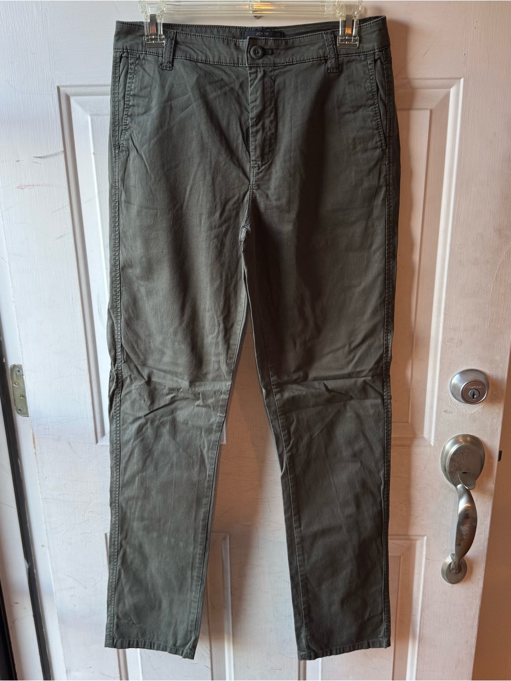 Women’s Slim Olive Green Cotton Pants